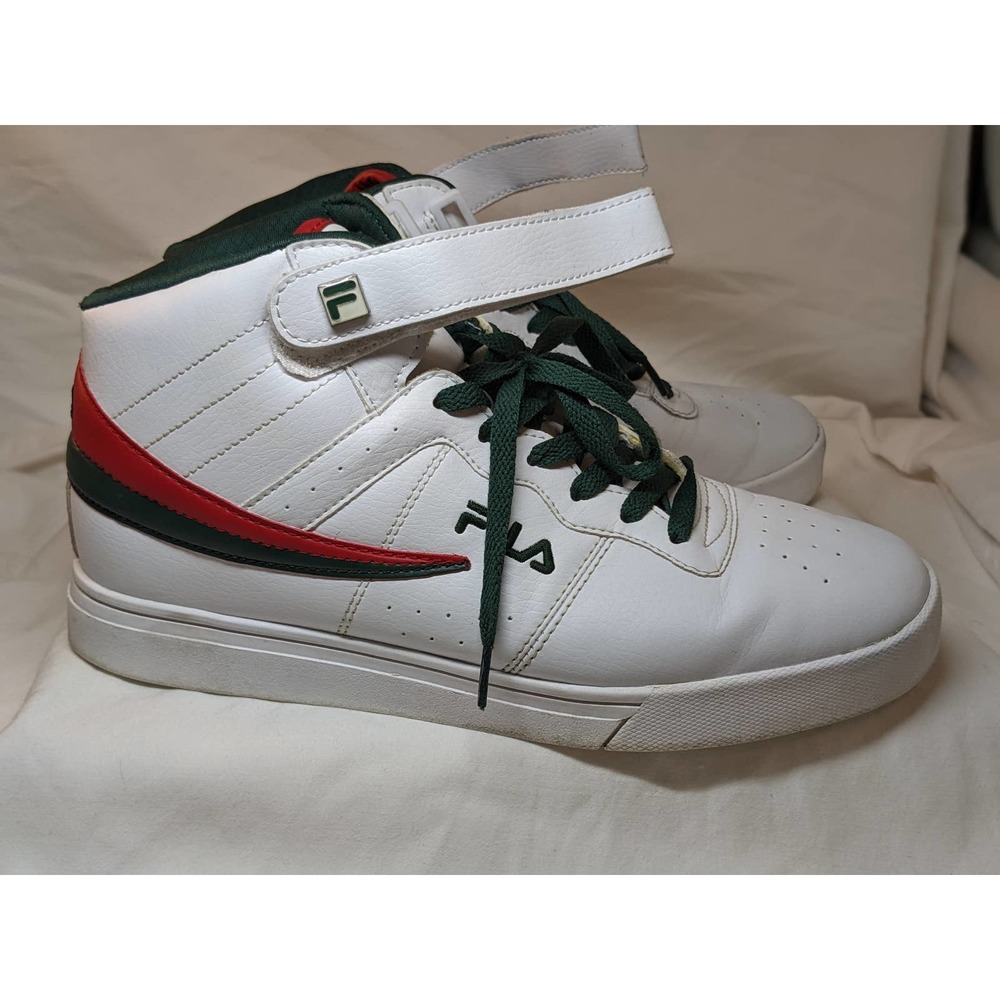 FILA VULC 13 MEN'S WHITE GREEN TOP (SIZE 8.5)